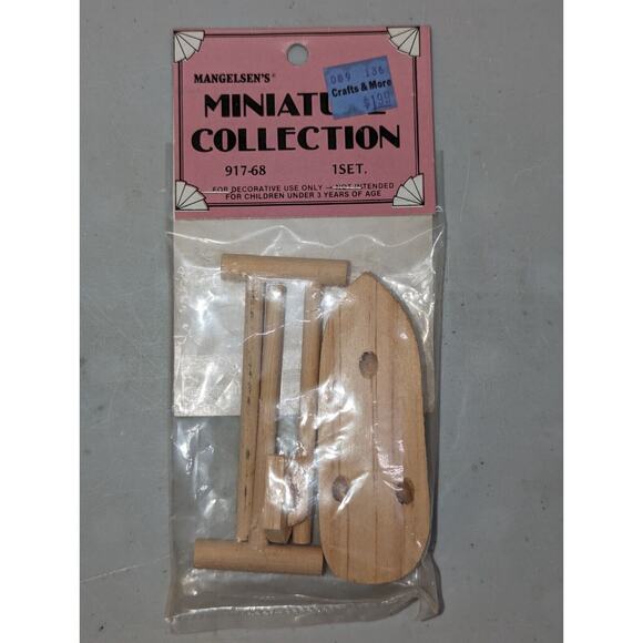 Mangelsen's Miniature Collection Ironing Board Wood Vintage Dollhouse - Picture 1 of 3